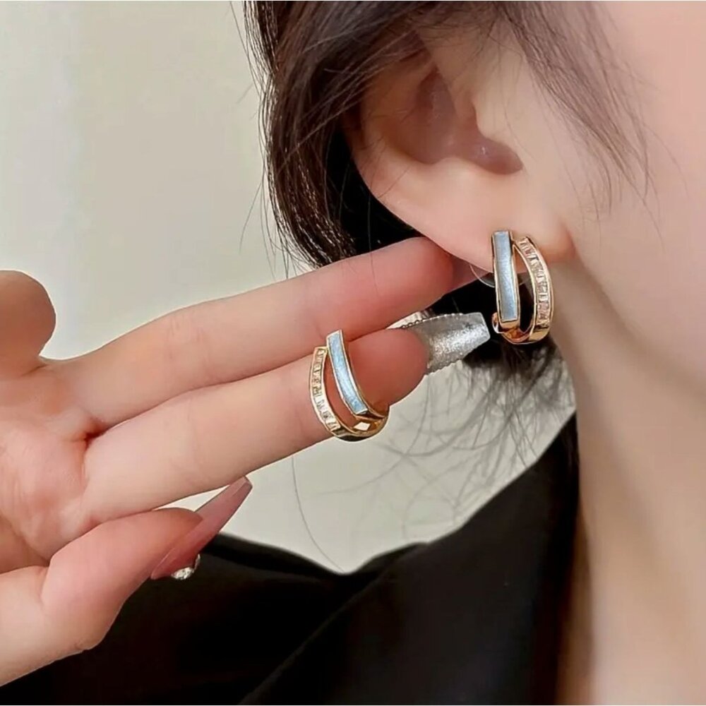 Radiant Sky Blue Stud Earrings